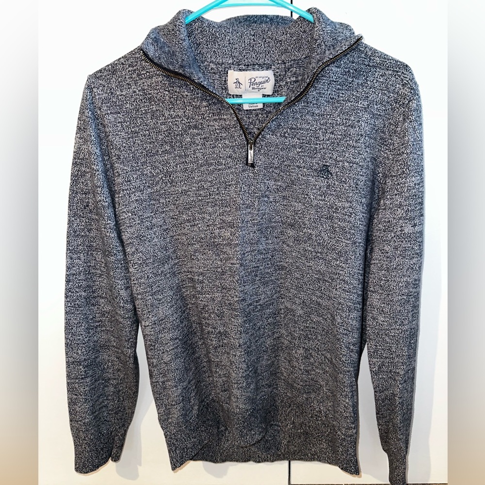 Grey Penguin Men’s Quarter Zip Sweater